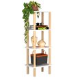 thumbnail image 1 of Librero MORU Mueble para Casa u Oficina Kiwi Color Blanco 111 cm Altura x 40 cm Ancho x 30 cm Fondo, 1 of 6