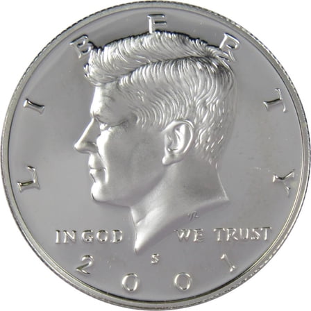 2001 S Kennedy Half Dollar Choice Proof 90% Silver 50c US Coin Collectible