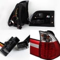 thumbnail image 2 of AKKON - For 00-06 BMW E53 X5 SUV Red Clear Rear LED Tail Light Brake Lamps 4pcs Replacement Pair Left + Right, 2 of 3