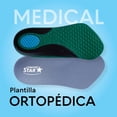 thumbnail image 3 of Plantilla Ortopédica Comfort Star Negra, Ideal para Fascitis Plantar, Mayor Comodidad y Doble Absorc, 3 of 6