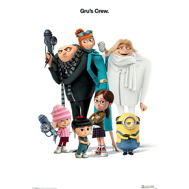 Despicable Me 3 Movie Poster Print Gru S Crew Grew Drew Minions Walmart Com Walmart Com