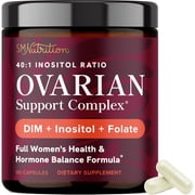 Ovarian Support for Hormone Balance for Women | Healthy Ovulation, Menstrual Cycle & Reproductive Health Support | DIM Supplement with Myo-Inositol & D-Chiro Inositol & Folate Complex | 30 Day Supply