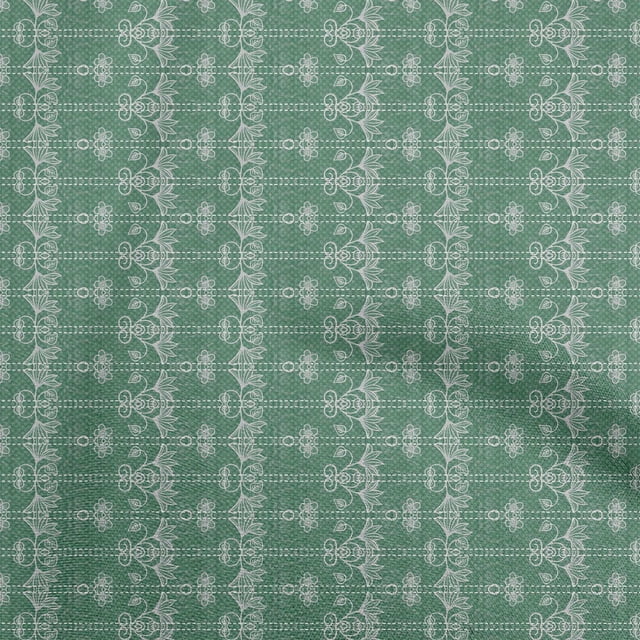 oneOone Tissu Polyester Spandex Vert Texture Matériel de Couture Tissu Imprimé au Mètre 56 Pouces de Large