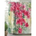 thumbnail image 2 of Fsddascl Summer Flowers Shower Curtain Set - Standard 72" x 72" Bathtub Curtain with 12 Hooks, Retro Country Botanical Floral Leaves Waterproof Fabric Stall Shower Curtains for Bathroom/Bathtub, 2 of 6
