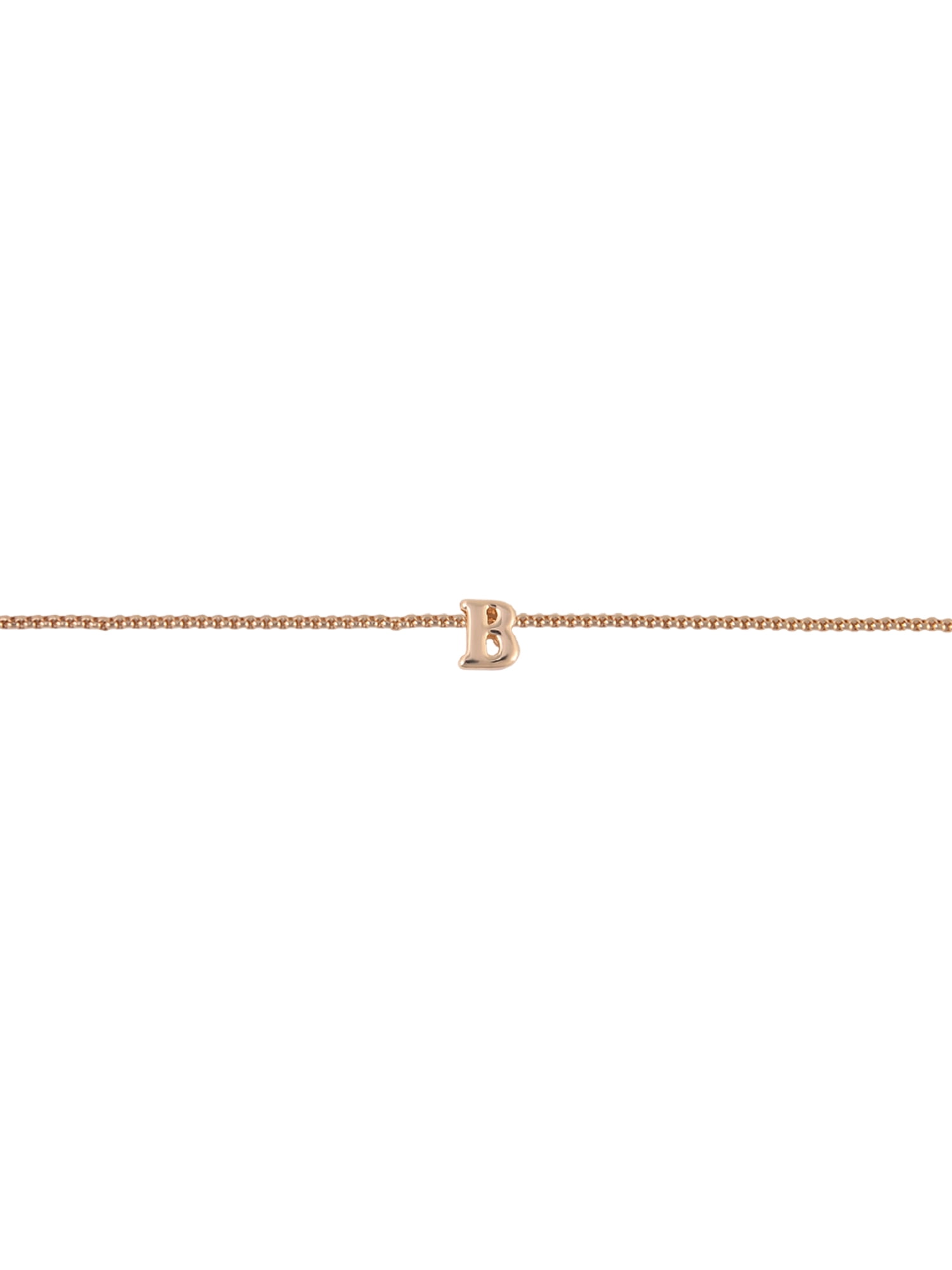 Time and Tru Goldtone 2-Row Rhinestone and Initial "B" Necklace