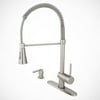 Brushed Nickel Kitchen Sink Faucet Pull-Out Holding Arm w/ Soap Dispenser, Cover