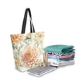 thumbnail image 2 of Large Canvas Bag 13.5x5.1x15 Inch Canvas Bag Shopping Canvas Bag Suitable For Outing Shopping Travel Out Of Large Capacity Storage Chrysanthemums Beige, 2 of 9