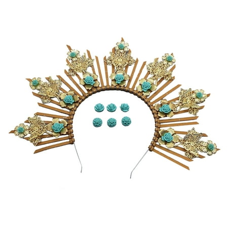 

Lolitaa halocrown Headwear DIY Material SunGoddess Baroque Headpiece Crowns Headband DIY Baroque Tiaras DIY haloheadband