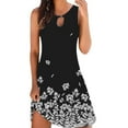 thumbnail image 2 of Mytrendy Women Floral Sleeveless Front Key Hole Round Neck Swing Tank Dress, 2 of 3