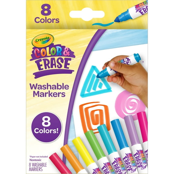 Crayola Color & Erase Markers, Pack of 8