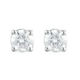 thumbnail image 4 of Unique Moments 1/4 Ct Round Lab Grown Diamond Stud Earrings in 10K White Gold for Women (J-SI-I1), 4 of 10