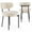 White, variant on Dining Chairs Set of 2, White Boucle Upholstered Chairs with Curved Backrest and Black Metal Legs, Mid-Century Modern Kitchen and Living Room Accent Chairs