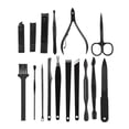 thumbnail image 2 of Coupe-ongles en acier inoxydable, ciseaux à sourcils, repousse-peau morte, couteau de pédicure, kit de toilettage, 2 of 4