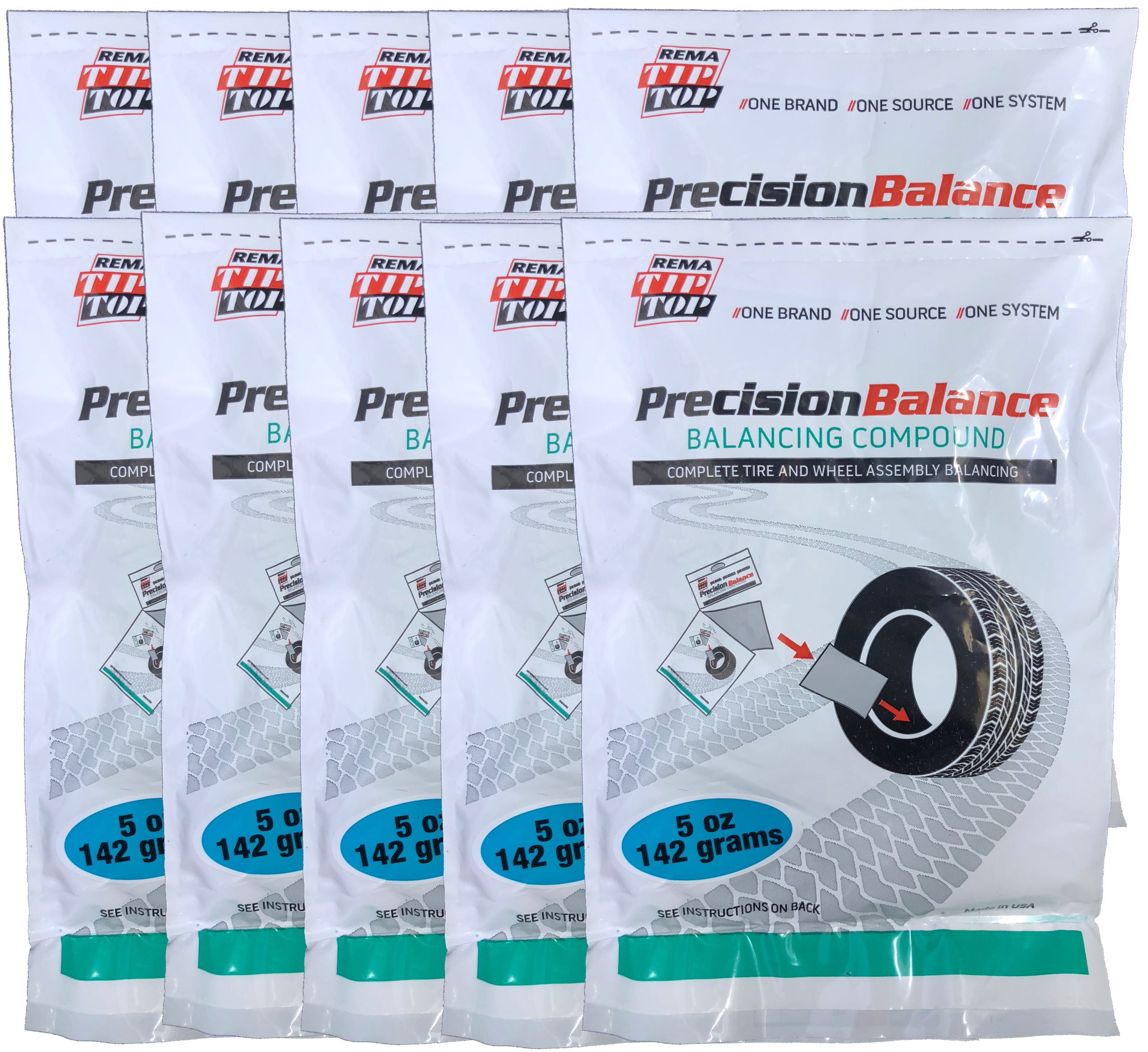 Rema Tip Top PrecisionBalance Tire Balancing Compound Beads Kit Drop in Bags - 4 oz. / 113 Grams - 1 Kit