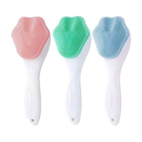 3 Pcs Cat Paw Design Silicone Facial Cleansing Brush, Effective Makeup Remover, Gentle Blackhead Exfoliator for Clearer Pores