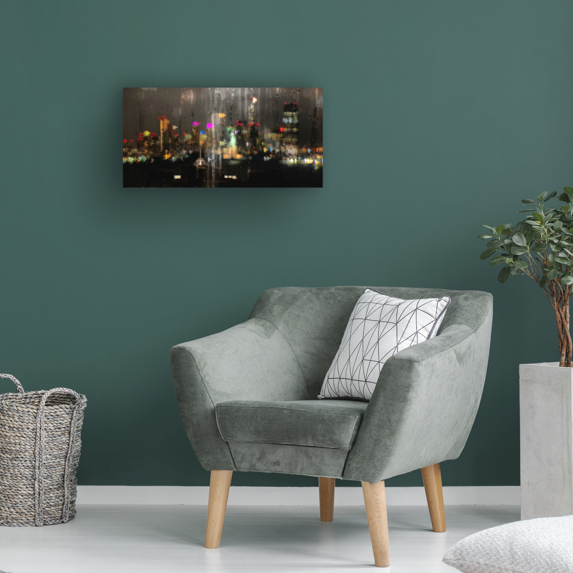 Trademark Fine Art Andrey Shpek Wet Glass Manhattan view Canvas Wall Art