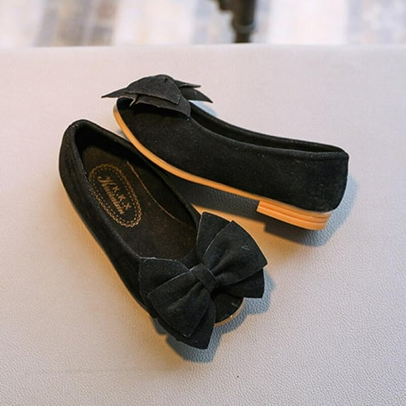 Baozhu Kids Retro Fashion Shoes For Girls Cute Candy Color Solid Bow Design Princess Shoe Children Flat Mary Jane Flat Shoes