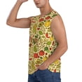 thumbnail image 3 of Fotbe Fruits And Vegetables Men's Camiseta sin Mangas Estampada para Hombres, Playera Casual para Gimnasio, Entrenamiento, Playa-XX-Large, 3 of 7