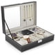 thumbnail image 1 of Organizador de Relojes,Joyas y Accesorios Caja para Reloj,Joyero Multifuncional 8 Ranuras + 2 Cuadrículas Estante Anillo Caja de Almacenamiento Organizador Caja para pulseras,Collares, 1 of 7