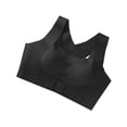 thumbnail image 4 of Sujetador de mujer Hacer subir Elastic Acolchado Hebilla delantera Sujetador deportivo Ropa interior antideslizante inalámbrica, Negro, L Inevent AP001020-03, 4 of 7
