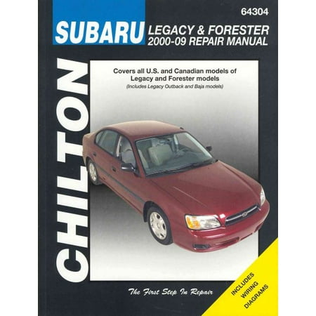 - Chilton Total Car Care Subaru Legacy 2000-2009 & Forester 2000-2008 Repair Manual