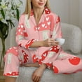 thumbnail image 6 of Fotbe Cute Mushroom1 Pattern Long Sleeve Pajama Set for Women,Sleepwear Set,2-piece Loungewear Set,Soft PJs Comfy Nightwear with Pockets -X-Large, 6 of 7