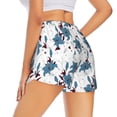 thumbnail image 3 of Sigee Lilies Flowers for Women's Athletic Shorts High Waisted Running Shorts Pocket Sporty Short Gym Elastic Workout ShortsX-Large, 3 of 9