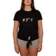 thumbnail image 1 of Reebok Tie Front Graphic playera para mujer, color negro, grande, 1 of 4