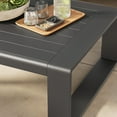 thumbnail image 4 of Lirienne Outdoor Patio Aluminum Coffee Table in Gray, 4 of 9