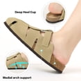 thumbnail image 4 of Ecetana Sandals for Women Closed Toe Slide Comfort Cork Footbed Slip On Clogs Shoes, 4 of 8