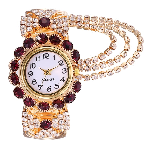 Nkmbld Fitness Watches for Men All-Match Ladies Temperament Quartz Watch Fashion Chain Alloy Bracelet Watch, Purple