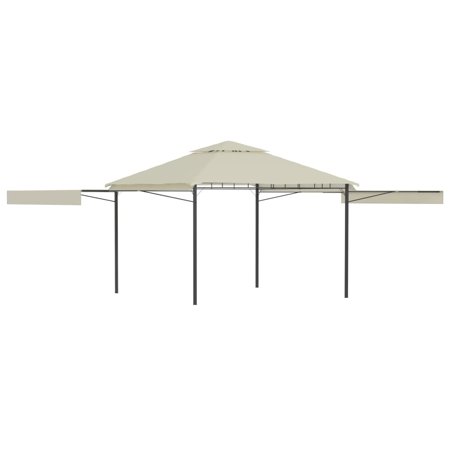 vidaXL Gazebo with Double Extended Roofs 9.8 x9.8 x9  Cream 0.6 oz/ft²