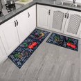 thumbnail image 2 of Kitchen Rug Set of 2, Farmhouse Kitchen Rug, Sunflower Kitchen Mat,Kitchen Rugs and Mats Non Skid Washable 16 x 31.5 in +16 x 47.3 in (Fruit Rugs), 2 of 6