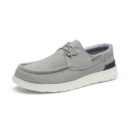 Bruno Marc Mens Comfort Slip-on Canvas Loafers Casual Boat Shoes SBLS223M GREY Size 8.5