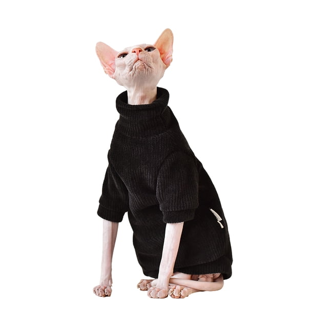 Billuyoard Suéteres suaves y cálidos de poliéster para gatos , ropa disponible en varios tamaños para gatos Ropa para mascotas negro METRO