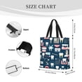 thumbnail image 3 of Pofeuu Dental Print Tote Bag for Women,Hobo HandBags with Zipper,Large Capacity Casual Shoulder Handbags with Inner Pockets, 3 of 7