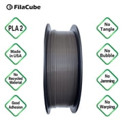 Brown(Coffee/Chocolate) 1.75mm PLA 3D Printer Filament - 1kg FilaCube PLA 2 1.75 mm Plastic 3-D Printing Filament Supplies Pack - 3D Pen Filament Refills [Made in USA] PLA Plus PLA Pro tan 3 D PLA+…