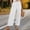White, variant on Wide Leg Pants for Women Loose Pocketed Linen Pants Women Beige L