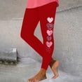 thumbnail image 2 of lcziwo Lightning Prime Sales, Women's Valentines Day Printed Leggings High Waisted Butt Lifting Tight Pants Gym Casual Skinny Workout Yoga Pants Holiday Leggings Red L, 2 of 7