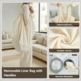thumbnail image 4 of Laundry Hamper 2 Section, 100L Rolling Laundry Sorter with Removable Liner Bag, with Wheels, Steel Frame with Metal Handle, Clothes Hamper Cart for Laundry Room & Bedroom, 4 of 4