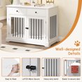 thumbnail image 5 of Waleaf 44 inch Dog Crate Furniture with 2 Storage Drawers,Wooden Dog Kennel for Indoor,End Tables with Dog Crate for Large Medium Dogs, White, 5 of 7