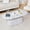 Oval-White, variant on YOCWO Oval Coffee Table for Living Room with Wave Base, Mordern MDF Coffee Table for Apartment Small Space with Marble Veneer Finish, White