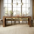 thumbnail image 4 of Tribesigns 78.74-Inch Extra Long Dining Table for 6-8,Farmhouse Kitchen Table with Large Tabletop,Vintage Brown, 4 of 5