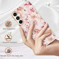 thumbnail image 4 of Allytechgroup Galaxy S24 Case, 2024 Trendy Floral Series TPU Slim Back Cover Shell Shockproof Anti-Scratch Phone Case for Samsung Galaxy S24, Azaleas, 4 of 5