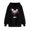 Black, variant on Fiaer Christmas Hoodie Women Snowman Plus Size Hooded Sweatshirts Drawstring Long Sleeve Loose Fit Trendy Tops with Pocket Yellow XL