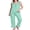 01-FP-Green Butterfly, variant on Womens Two Piece Pajama Set Soft Sleeveless Ruffle Strap Cami Top and Long Pants Lightweight Lounge Sleepwear Black M