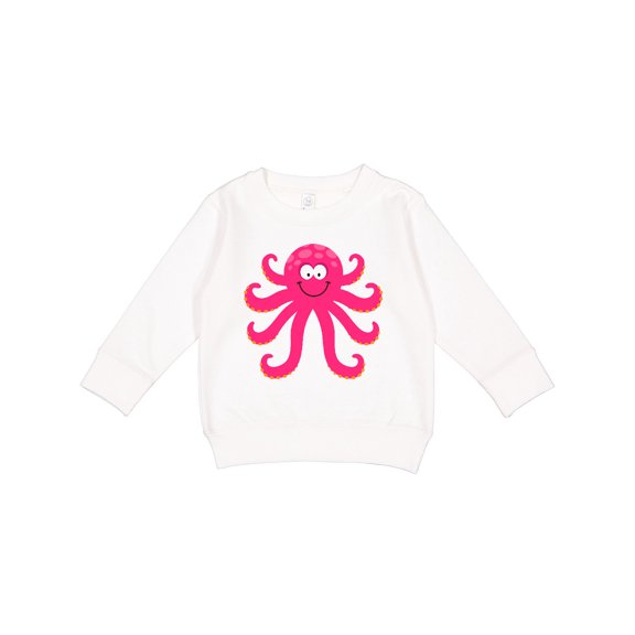 Inktastic Octopus Sea Creature Pink Girls Toddler Sweatshirt