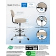 thumbnail image 3 of Boss Office Products Vinyl Mid-Back Medical/Drafting Stool in Beige, 3 of 9