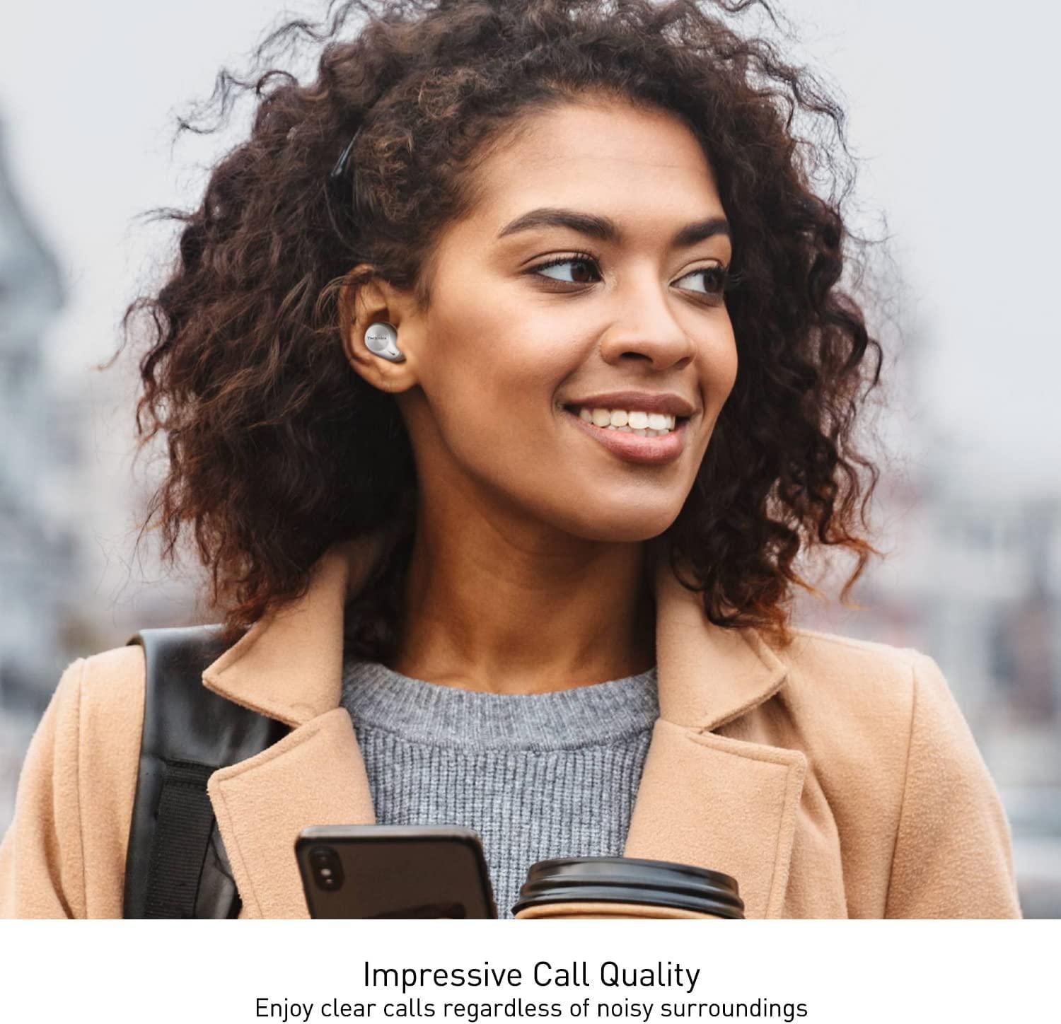 Technics EAHAZ40PK True Wireless Earbuds with 4 Silicone Earpiece Sizes, Black, Earpieces Set: XS, S, M, L