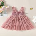 thumbnail image 3 of Robe de Fête pour Bébé Fille Robe Sans Manches Papillon Ligne A Princesse, 3 of 8